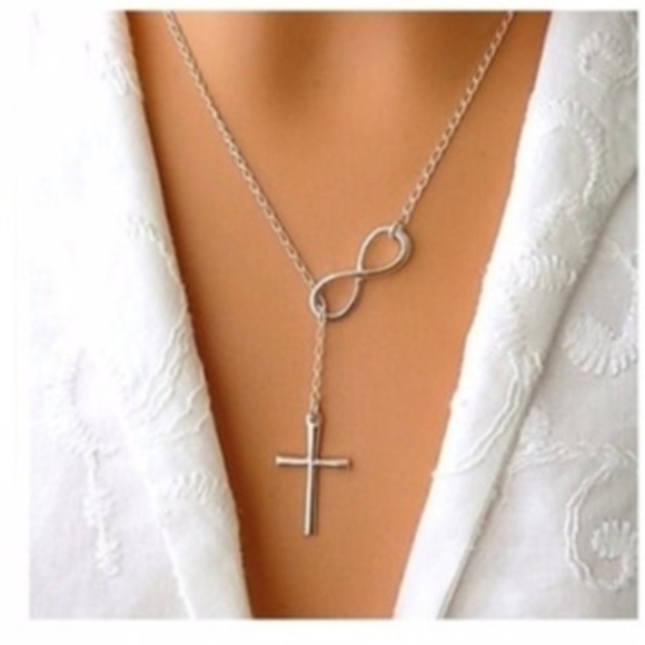 Shixin Jewelry - Beautiful Silver Infinity Cross Necklace